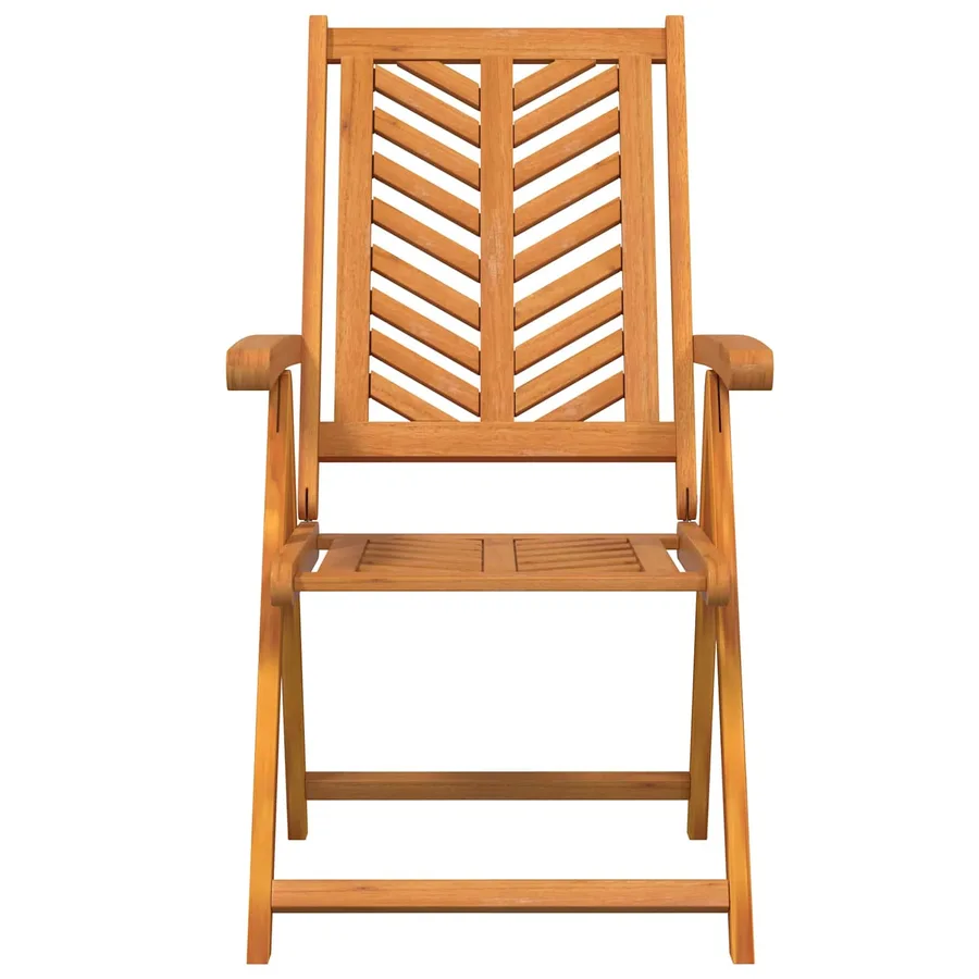 Chaise de jardin 8 pcs Marron Bois d'Acacia Massif - 5