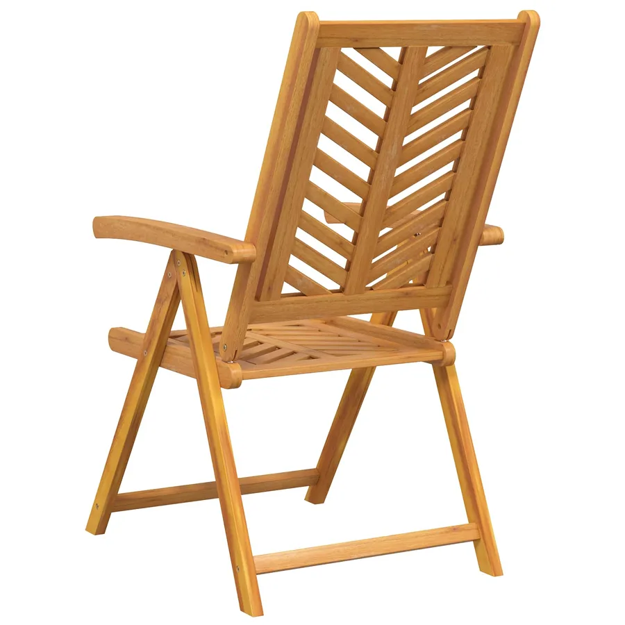 Chaise de jardin 8 pcs Marron Bois d'Acacia Massif - 7