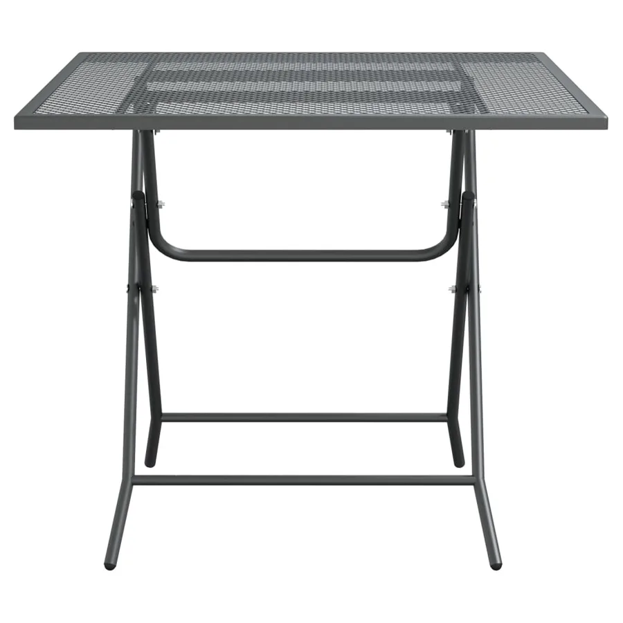 Table de jardin 80x80x72 cm Maille métallique Anthracite - 3