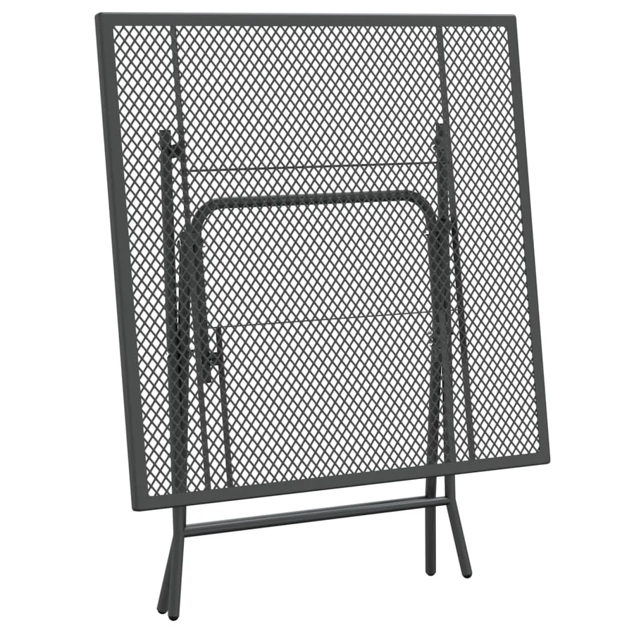 Table de jardin 80x80x72 cm Maille métallique Anthracite - 6