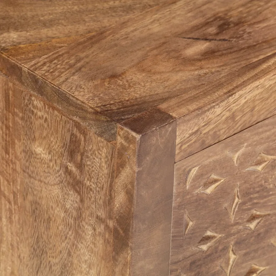 Table de chevet 40 x 30 x 50 cm Bois de manguier massif - 4