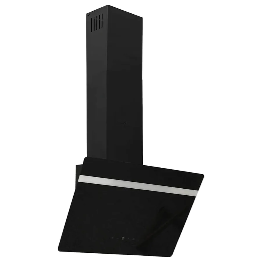 Hotte murale 60 cm Acier et verre trempé Noir - 2
