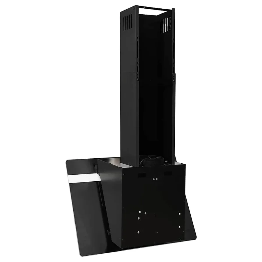 Hotte murale 60 cm Acier et verre trempé Noir - 5