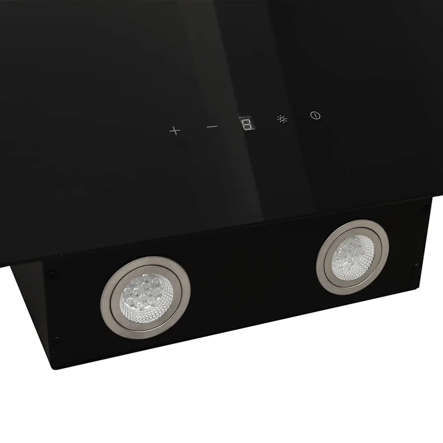 Hotte murale 60 cm Acier et verre trempé Noir - 7