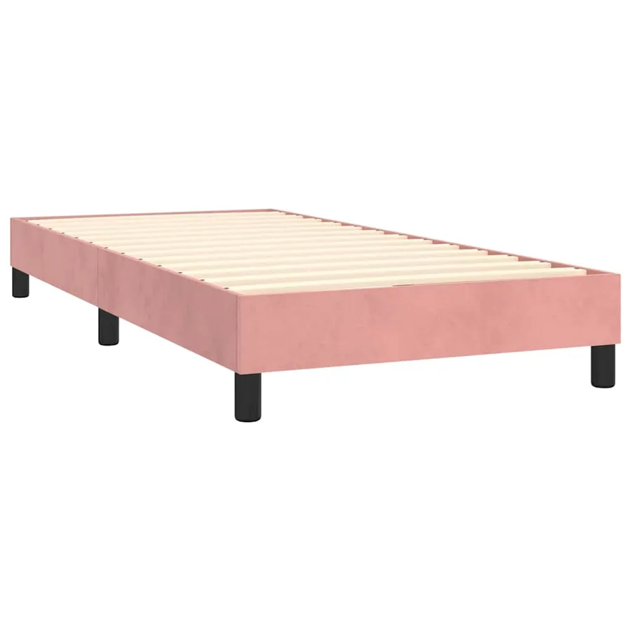 Sommier à lattes de lit avec matelas Rose 90x190 cm Velours - 4