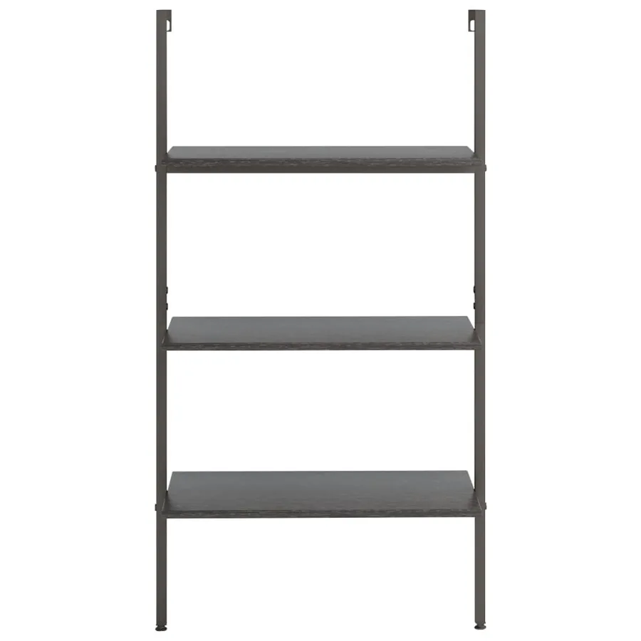 Étagère inclinée à 3 niveaux Noir 64x35x120,5 cm - 3