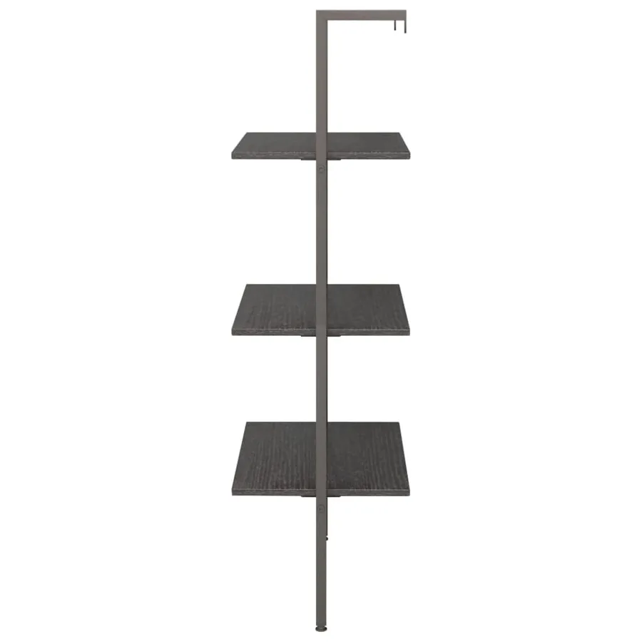 Étagère inclinée à 3 niveaux Noir 64x35x120,5 cm - 4