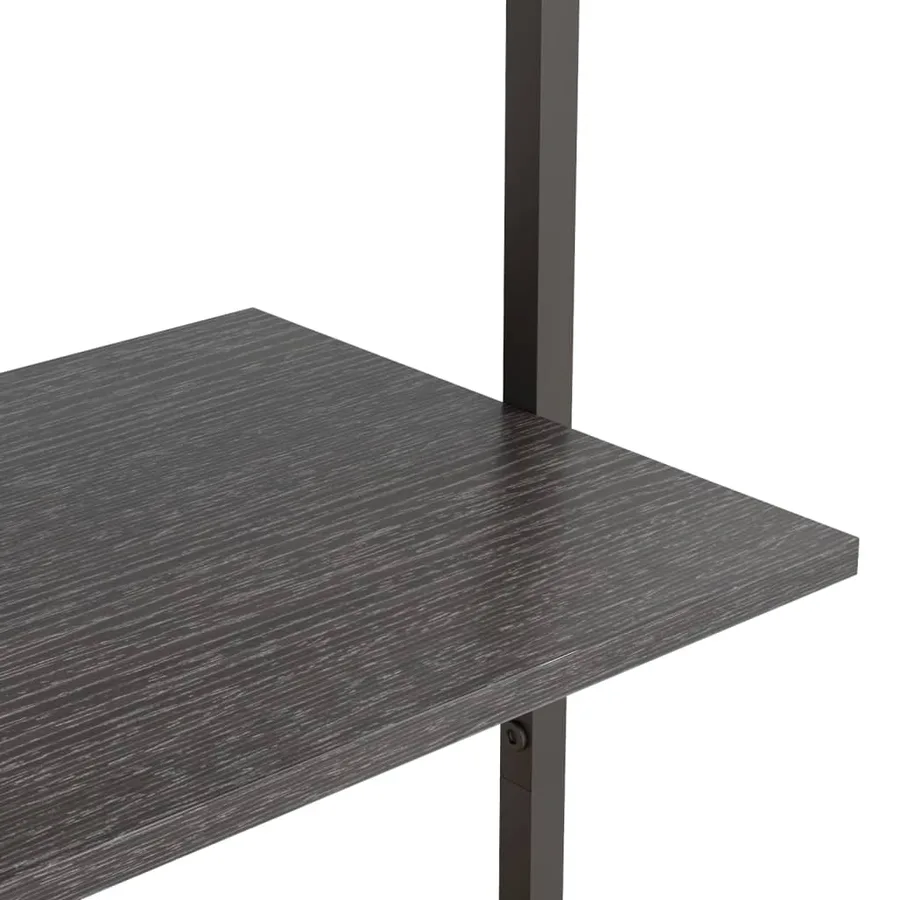 Étagère inclinée à 3 niveaux Noir 64x35x120,5 cm - 6