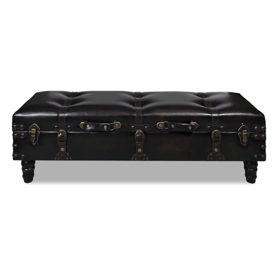 Banc long de rangement marron - 2