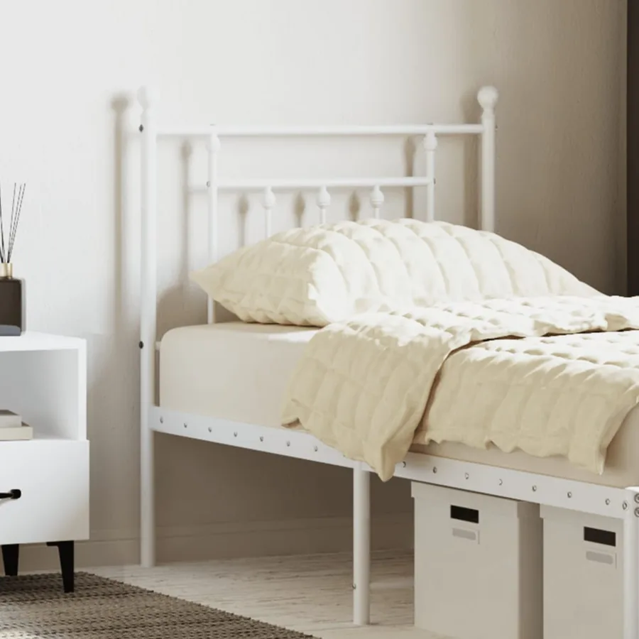 Tête de lit de remplacement métal blanc 75 cm