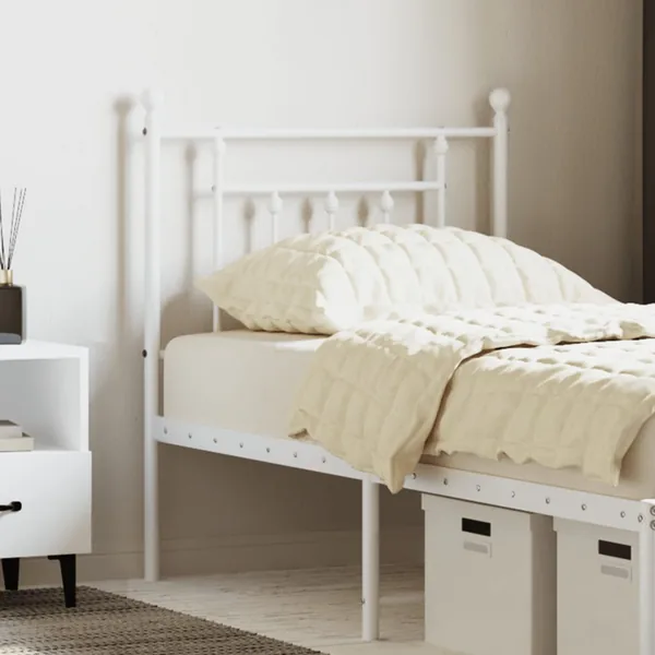 Tête de lit de remplacement métal blanc 75 cm