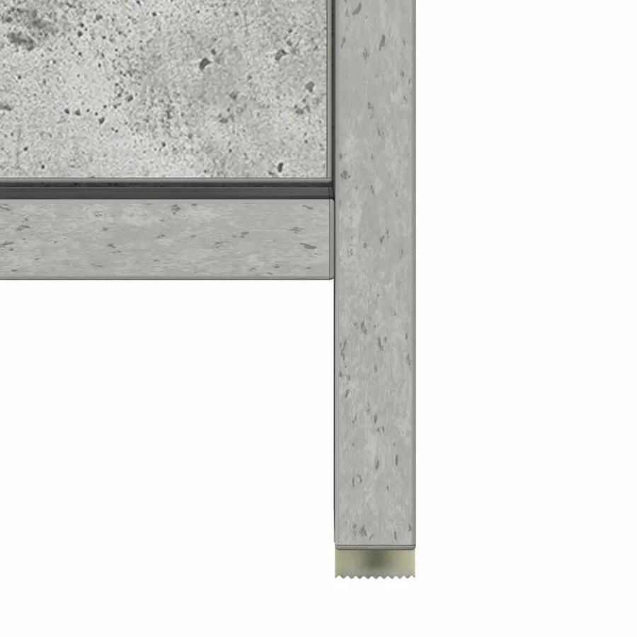 Armoire de salle de bain Gris béton 60x33x61 cm Bois ingénierie - 12