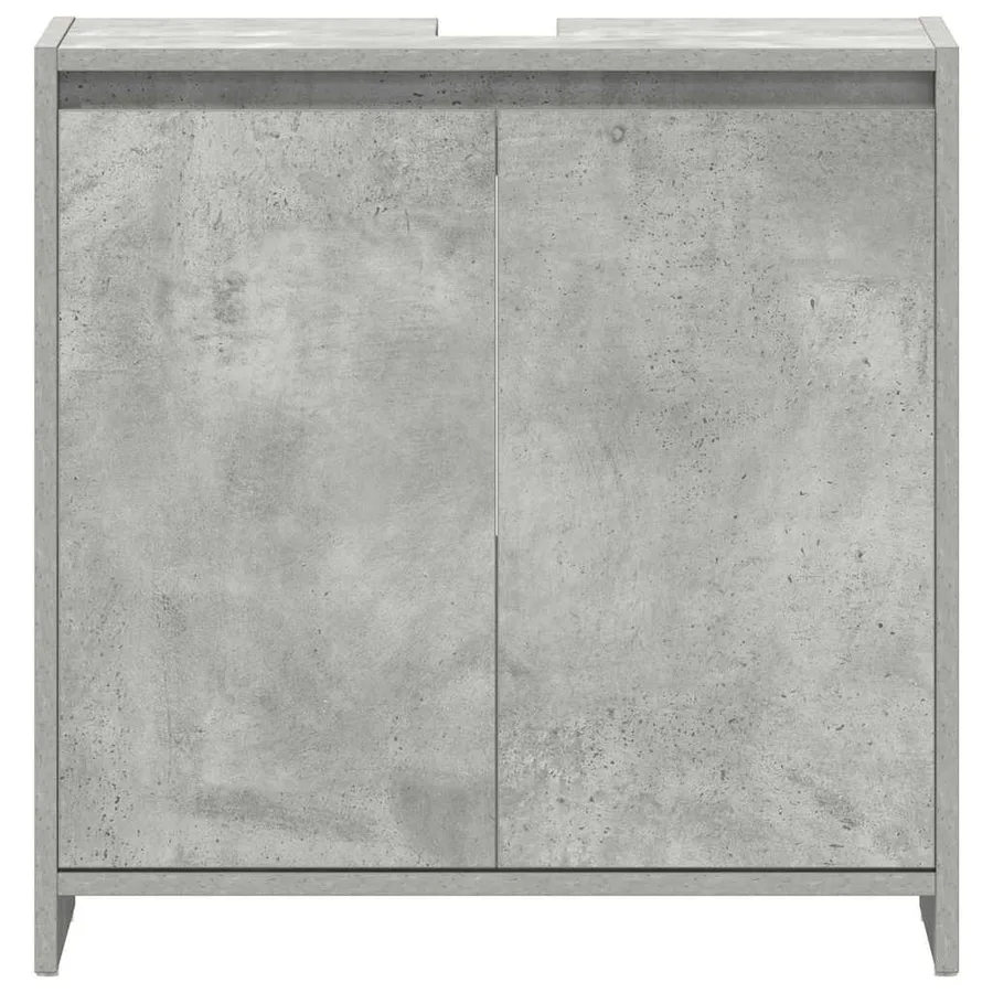 Armoire de salle de bain Gris béton 60x33x61 cm Bois ingénierie - 6