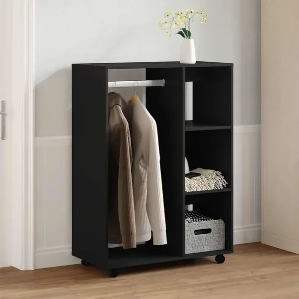 Garde-robe Noir 80x40x110 cm Bois d’ingénierie