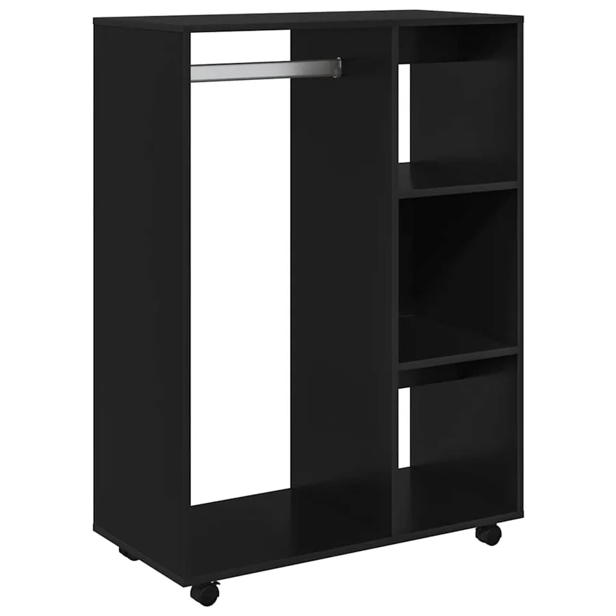 Garde-robe Noir 80x40x110 cm Bois d’ingénierie - 2