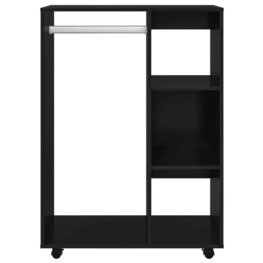 Garde-robe Noir 80x40x110 cm Bois d’ingénierie - 3