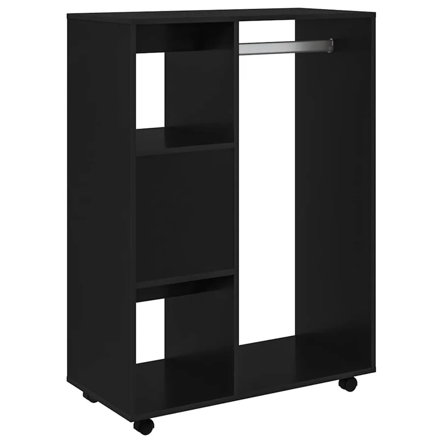 Garde-robe Noir 80x40x110 cm Bois d’ingénierie - 5