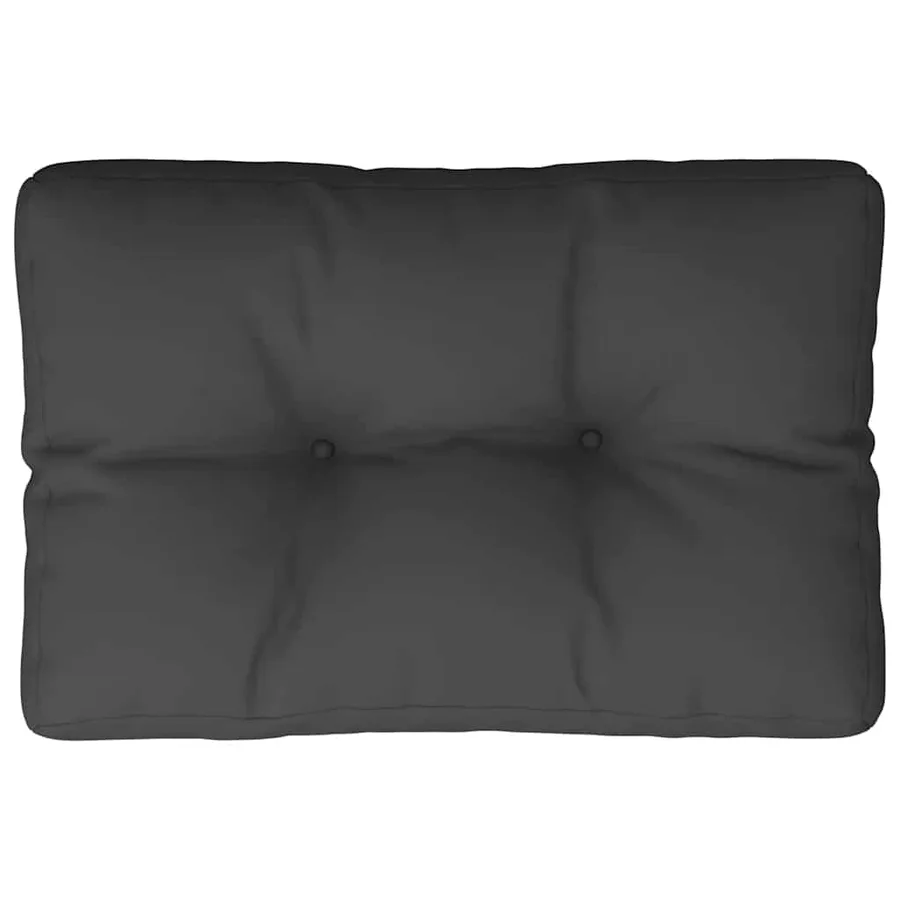 Coussin de palette noir 50x40x12 cm tissu - 2