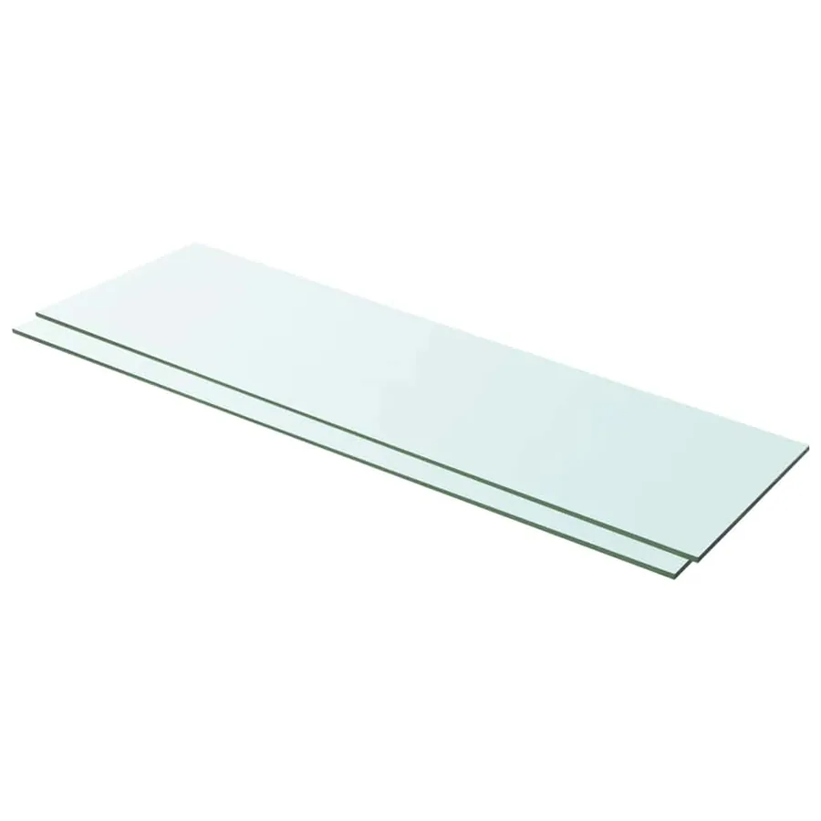 Panneaux d'étagère 2 pcs Verre Transparent 100 x 30 cm