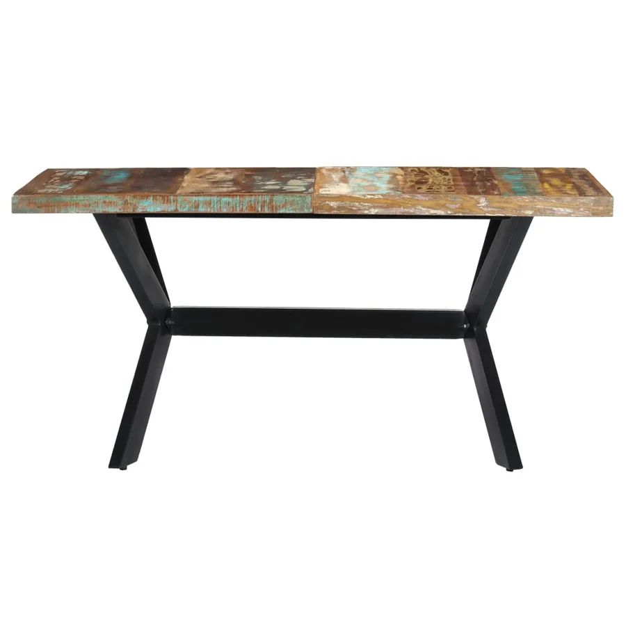 Table à manger 140x70x75 cm Bois de récupération massif - 2