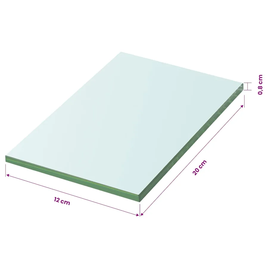 Panneau pour étagère Verre transparent 20 x 12 cm - 3