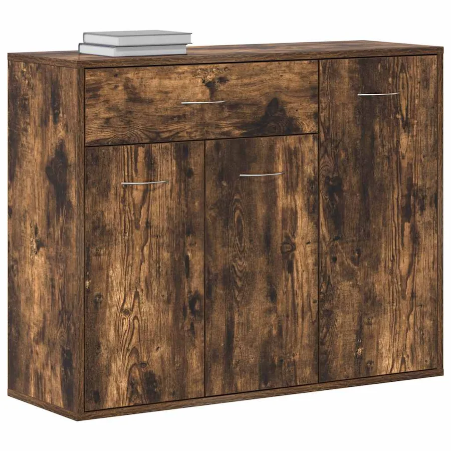 Buffet Chêne fumé 88x30x70 cm Bois d'ingénierie - 4