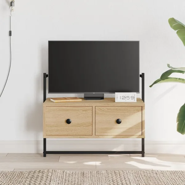 Meuble TV mural chêne sonoma 60,5x30x51 cm bois d'ingénierie