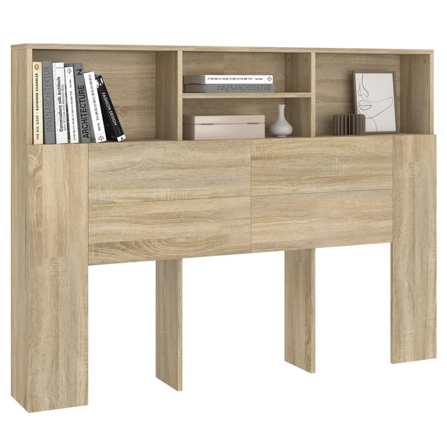 Armoire à tête de lit Chêne Sonoma 140x19x103,5 cm - 4