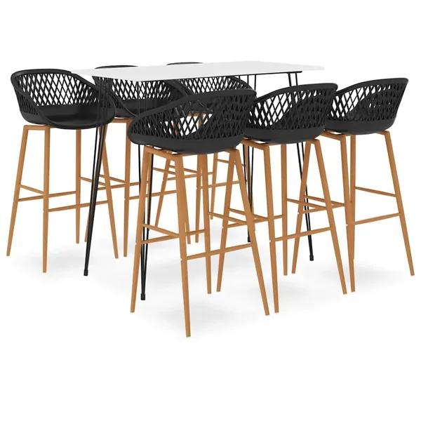 Ensemble de bar 7 pcs Blanc et noir
