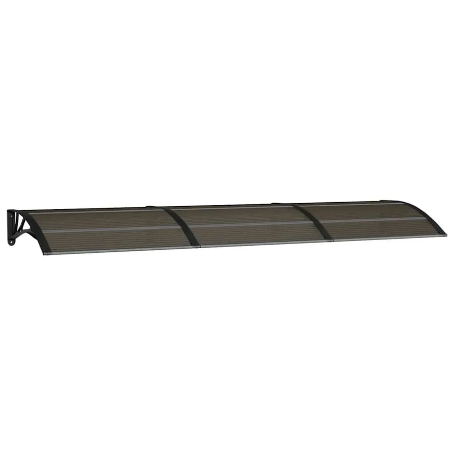 Auvent de porte Noir 300x75 cm Polycarbonate - 2