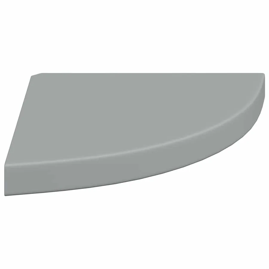 Étagère d'angle flottante gris 35x35x3,8 cm MDF - 6
