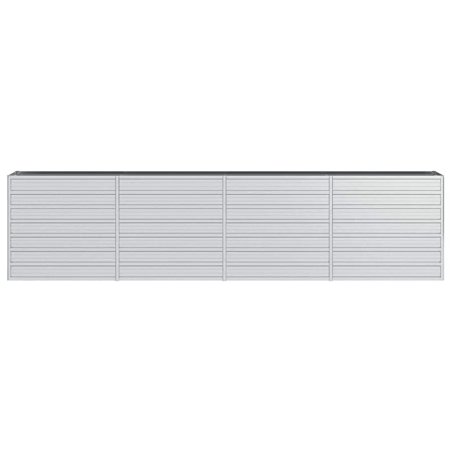 Lit surélevé de jardin 320x40x77 cm Acier galvanisé Argenté - 4
