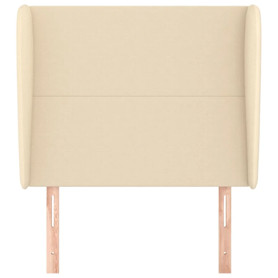 Tête de lit avec oreilles Crème 103x23x118/128 cm Tissu - 3