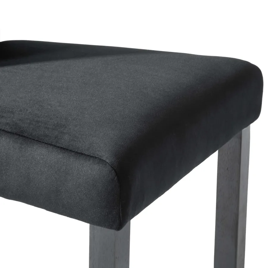 Chaises à manger lot de 6 noir velours - 7