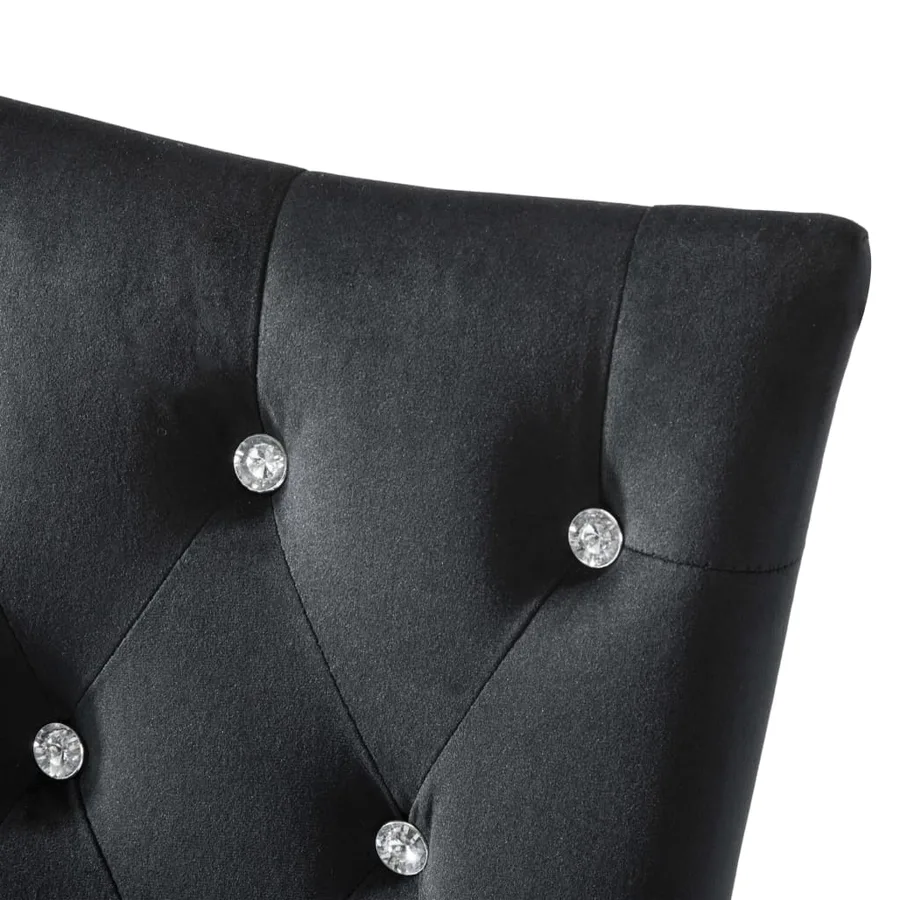 Chaises à manger lot de 6 noir velours - 8