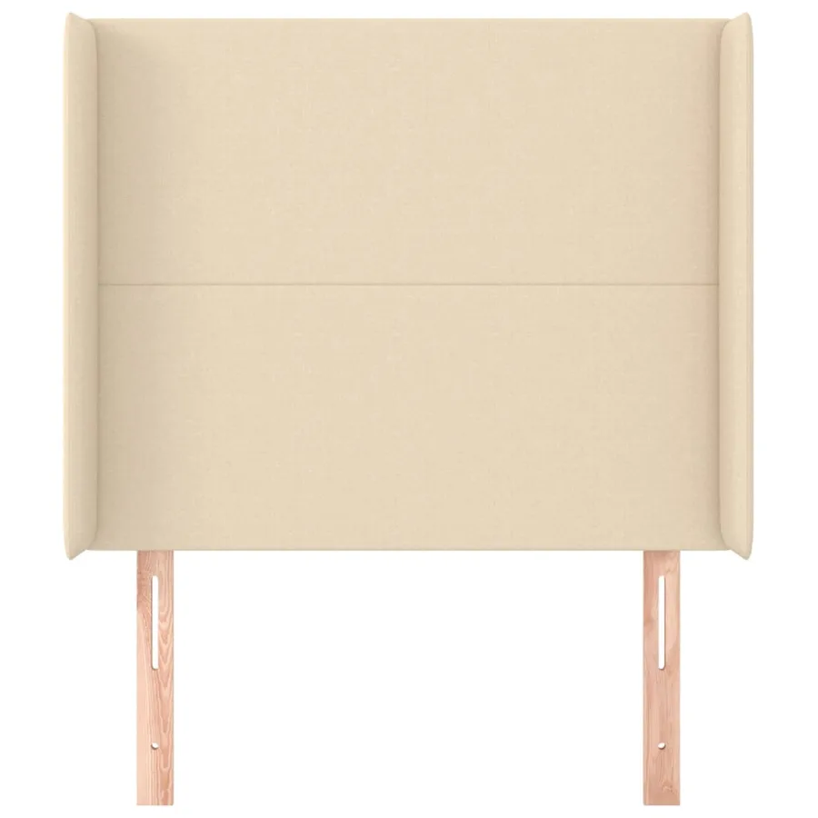 Tête de lit avec oreilles Crème 103x16x118/128 cm Tissu - 3