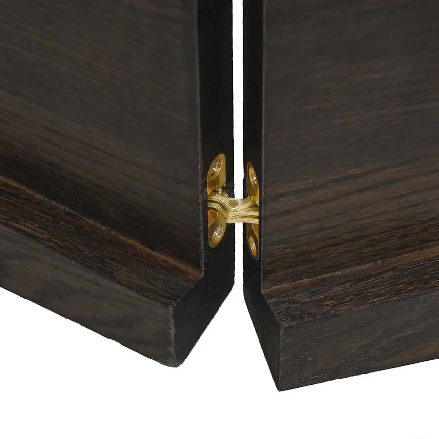 Étagère murale marron foncé bois chêne massif traité - 4