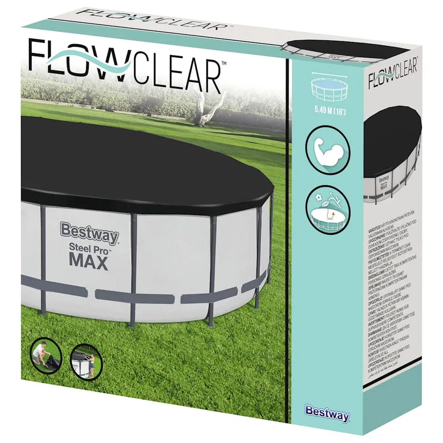 Bestway Couverture de piscine Flowclear Fast Set 555 cm - 2