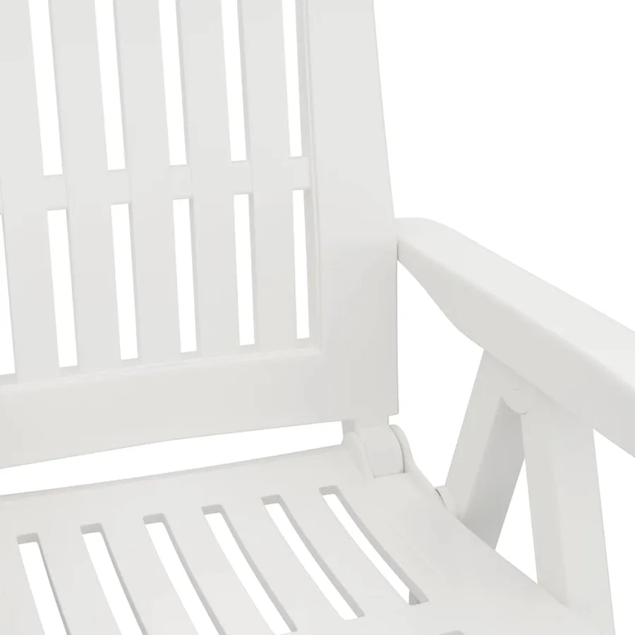 Chaises inclinables de jardin lot de 2 blanc PP - 11