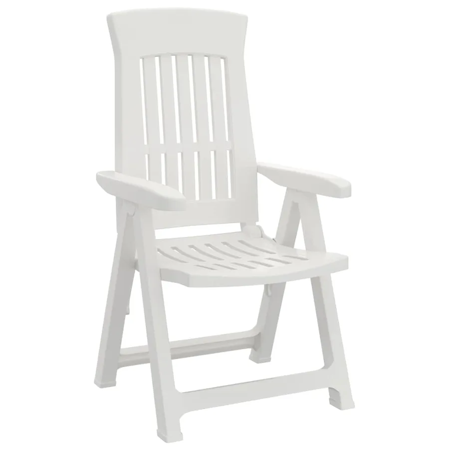 Chaises inclinables de jardin lot de 2 blanc PP - 5