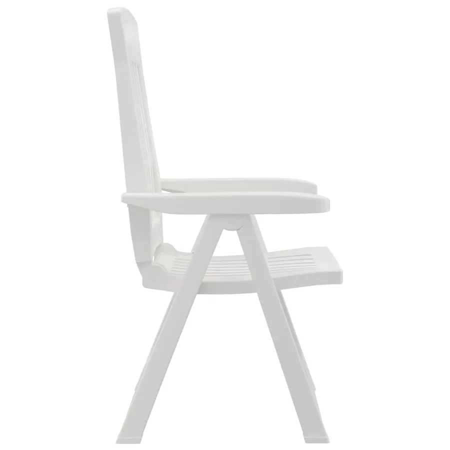 Chaises inclinables de jardin lot de 2 blanc PP - 7