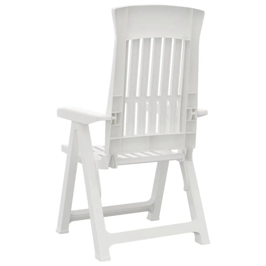 Chaises inclinables de jardin lot de 2 blanc PP - 8