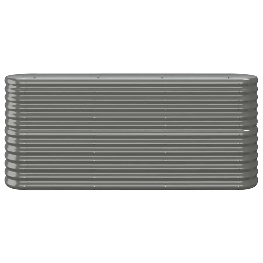 Lit surélevé de jardin Acier galvanisé 152x40x68 cm gris - 3