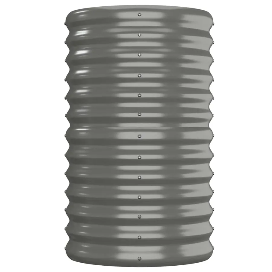 Lit surélevé de jardin Acier galvanisé 152x40x68 cm gris - 4