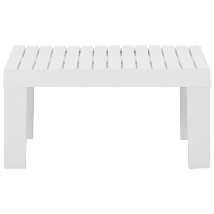Salon de jardin 3 pcs avec coussins Plastique Blanc - 5