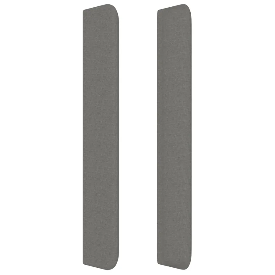 Tête de lit avec oreilles Gris foncé 163x16x118/128 cm Tissu - 4