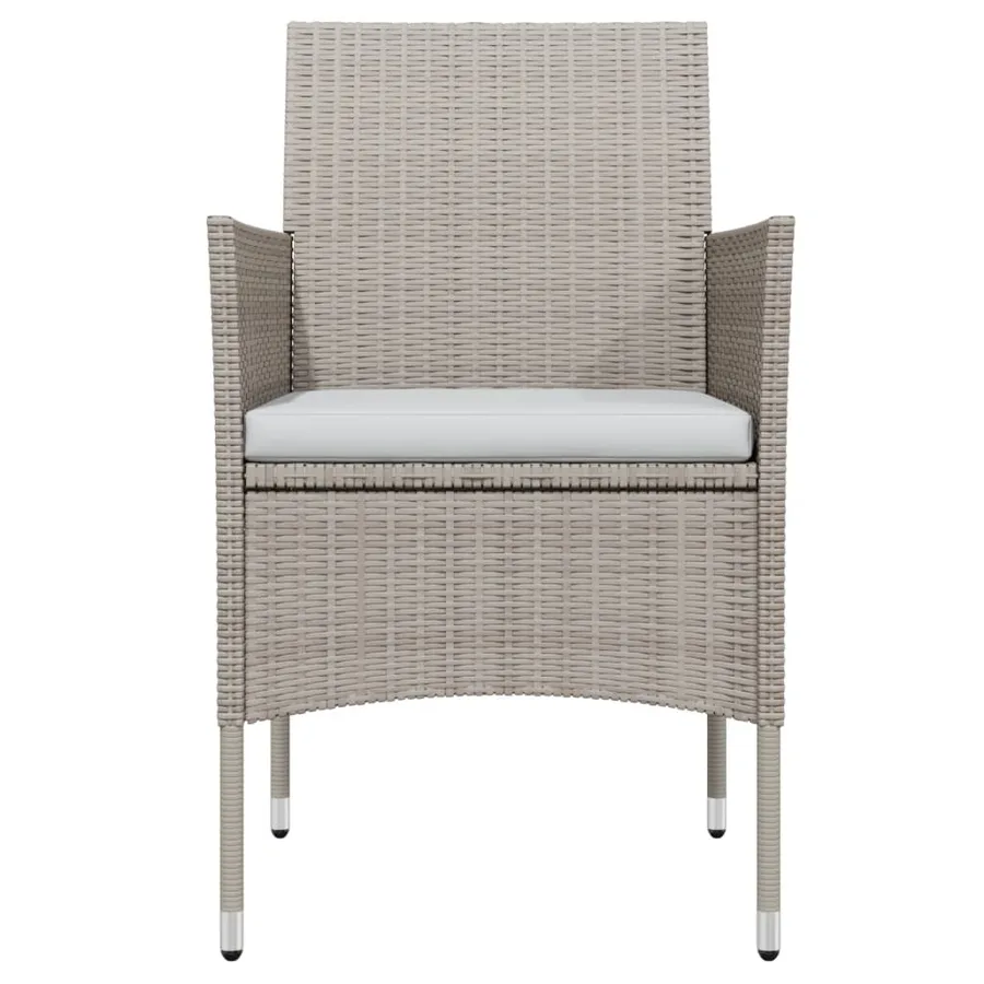 Ensemble à manger de jardin coussins 5 pcs Beige/noir - 4