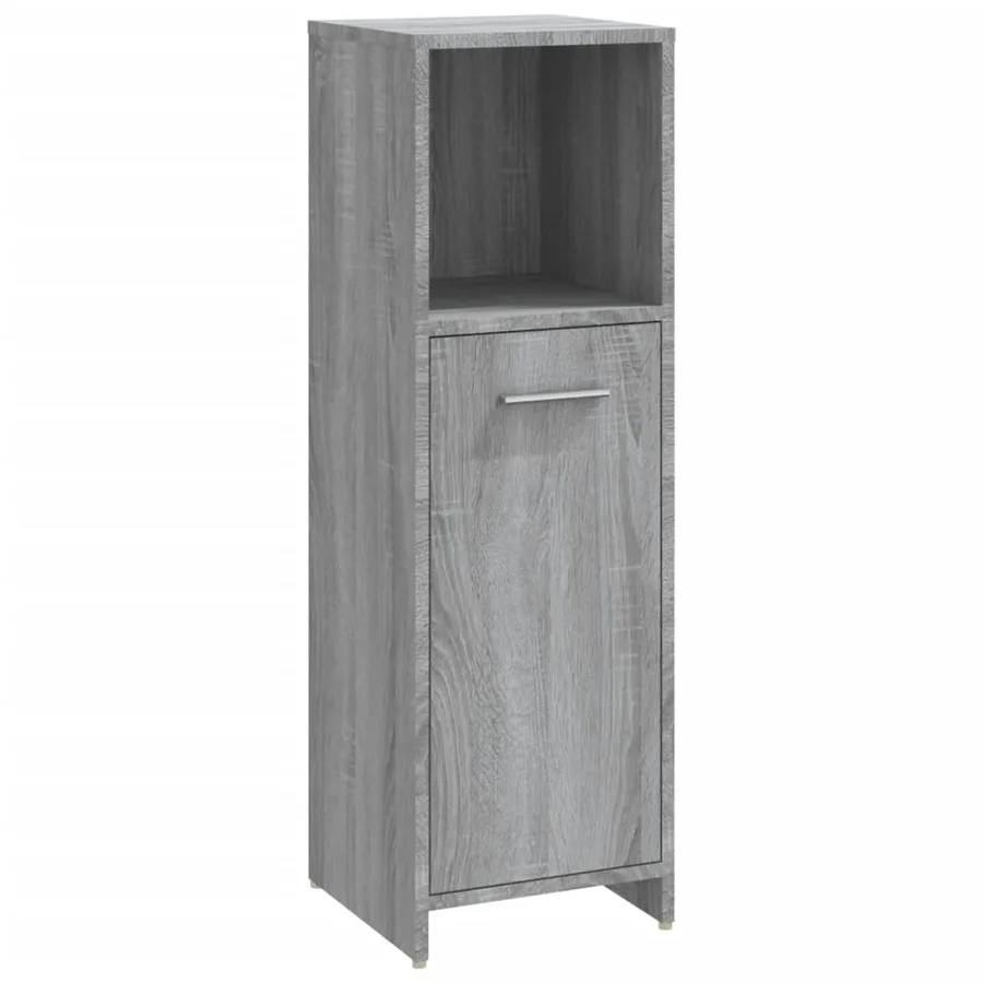 Ensemble de meubles de salle de bain 4 pcs Sonoma gris - 9