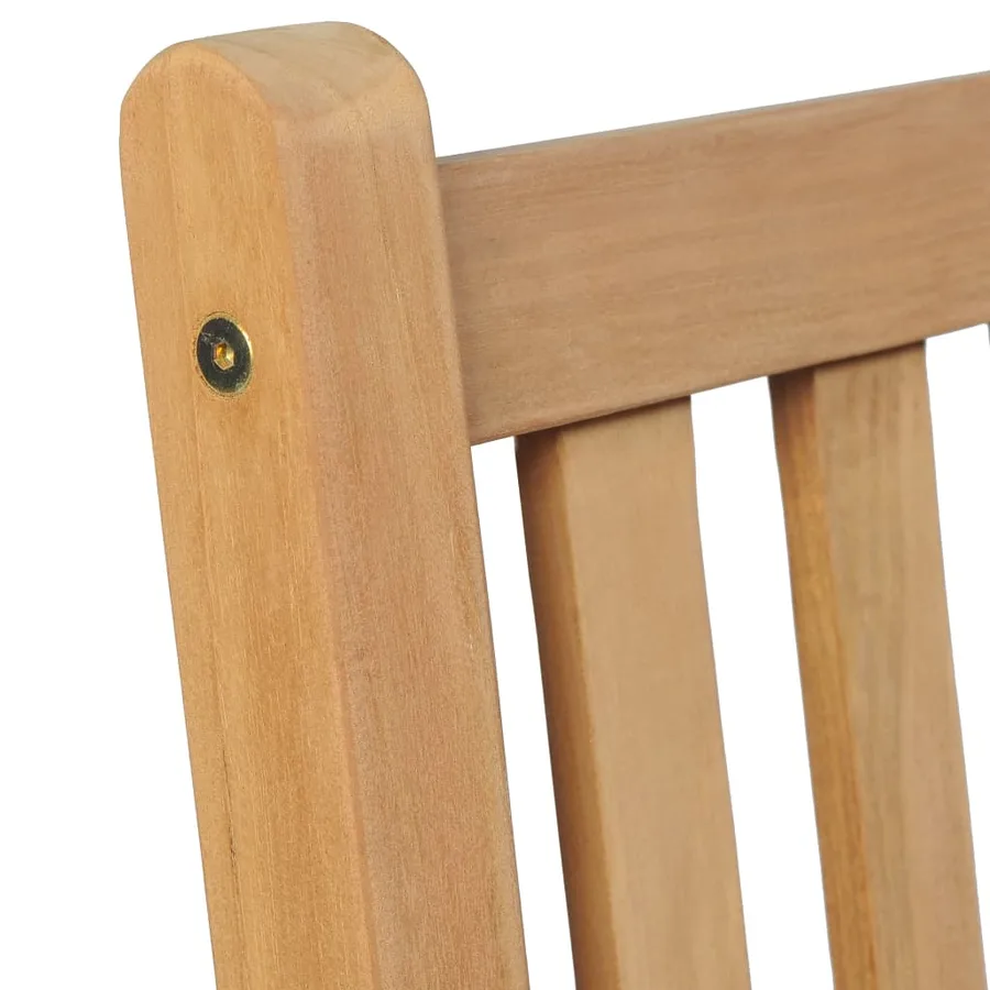 Chaises de jardin lot de 6 et coussins crème Bois teck massif - 4