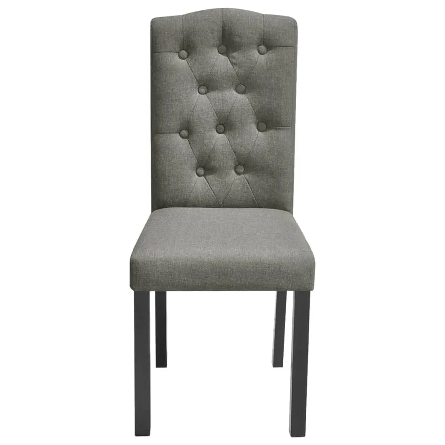 Chaises à manger lot de 6 gris tissu - 2